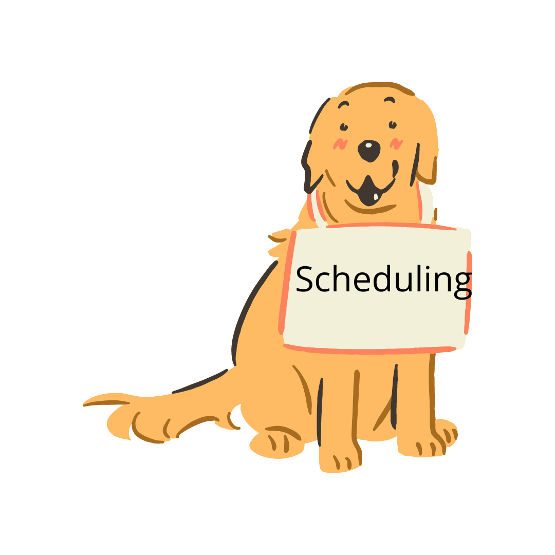 Golden with sign icon scheduling