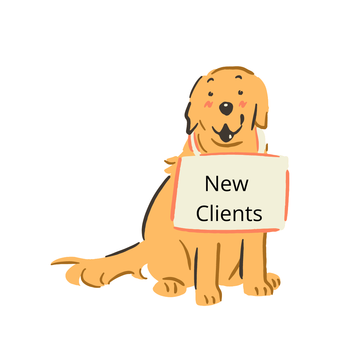 Golden with sign icon New Clients